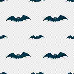 蝙蝠图标标志无缝的模式几何纹理