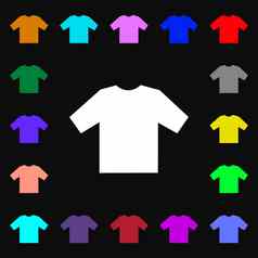 t恤iconi标志很多色彩斑斓的符号设计