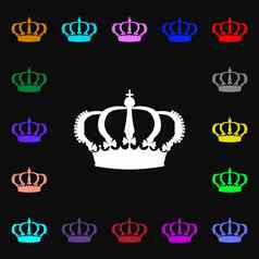 皇冠iconi标志很多色彩斑斓的符号设计