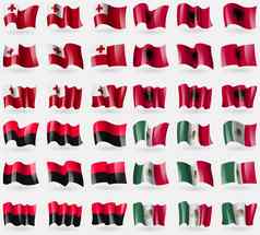 汤加阿尔巴尼亚租金墨西哥集旗帜国家世界