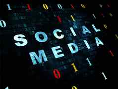 社会网络概念社会媒体数字背景