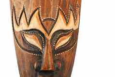 亚洲传统的木画棕色（的）面具