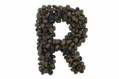 有创意的字母咖啡豆