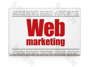 网络设计概念报纸标题网络市场营销