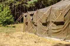 绿色帐篷帐篷野营野营森林