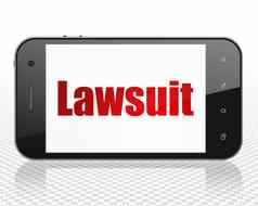 法律概念智能手机诉讼显示