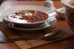 俄罗斯国家菜红色的罗宋汤