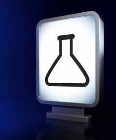 科学概念瓶广告牌背景