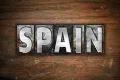 西班牙概念金属凸版印刷的类型