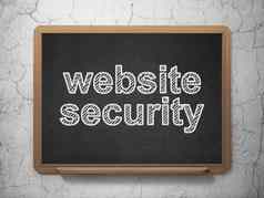 保护概念网站安全黑板背景