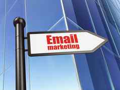 市场营销概念标志电子邮件市场营销建筑背景