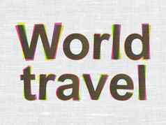 旅行概念世界旅行织物纹理背景