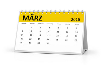 德国语言表格日历3月