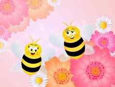 夫妇蜜蜂花