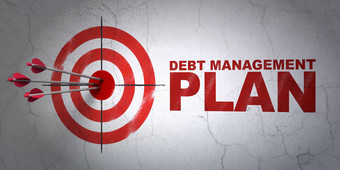 业务概念目标债务管理计划墙背景
