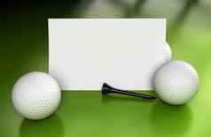 高尔夫球标志沟通绿色