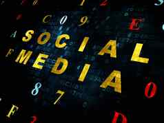 社会网络概念社会媒体数字背景
