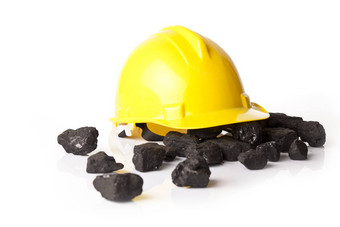 黑色的煤炭矿业工具