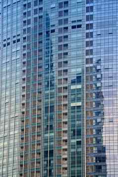 视图摩天大楼现代玻璃体系结构