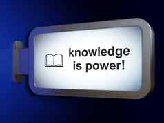 学习概念知识力量!书广告牌背景