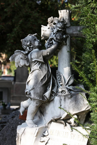 细节哀悼雕塑米罗戈伊墓地萨格勒布克罗地亚