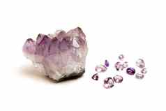自然紫水晶减少宝石