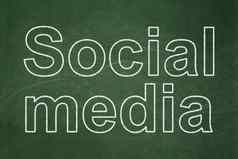 社会网络概念社会媒体黑板背景