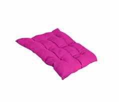 明亮的紫色的枕头孤立的白色