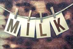 牛奶概念固定印卡片线主题