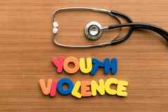 青年暴力色彩斑斓的词听诊器