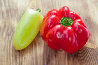 蔬菜集红色的绿色辣椒