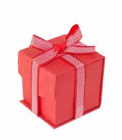 红色的礼物盒子白色背景