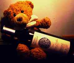 泰迪熊棕色（的）瓶