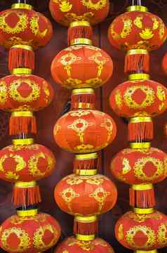 红色的中国人纸灯笼