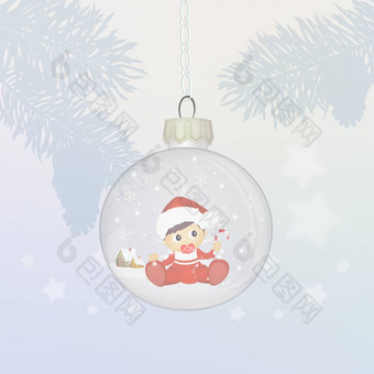圣诞节水晶球树