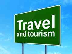 旅行概念旅行旅游路标志背景