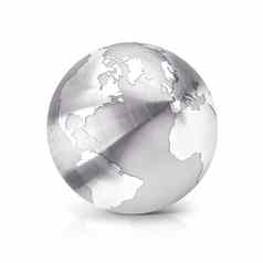 不锈钢全球插图北南美国地图