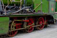 蒸汽locomotive”s细节布克洛哈克斯卑尔根荷兰