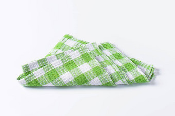 绿色白色茶毛巾