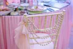 白色婚礼装饰椅子表格餐厅