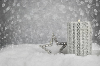 圣诞节<strong>蜡烛</strong>雪