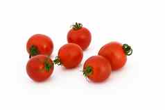 新鲜的健康的小樱桃西红柿股票图片