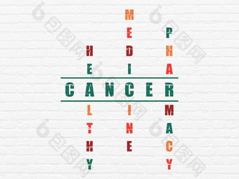 医疗保健概念癌症填字游戏谜题