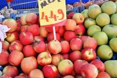 红色的苹果销售蔬菜水果零售商蔬菜水果零售商