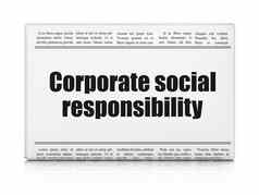 业务概念报纸标题企业社会责任