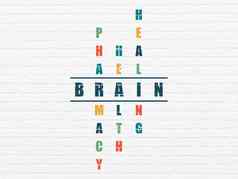 健康概念大脑填字游戏谜题