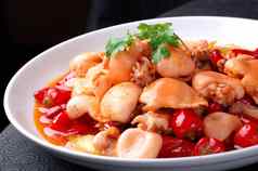 海鲜中国人食物汤厨房
