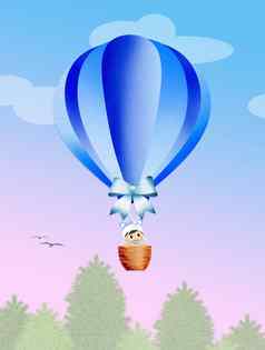婴儿热空气气球