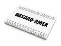 股票市场索引概念报纸标题纳斯达克-美国证券交易所
