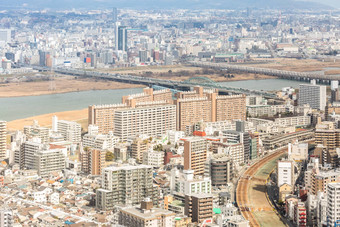 大阪城市景观日本